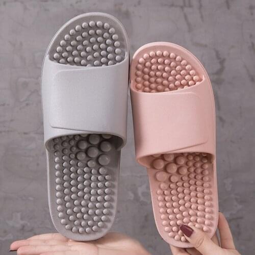 Summer Massage Slippers Womens Pedicure Shoes Indoor Home Soft Bottom Bathroom Anti-slip Bathing Plastic Men YK