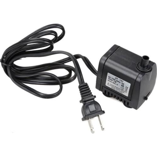 Quiet 7W Small Submersible Water Pump for Fountain Fish Tank Pond Aquarium Water Pump with EU/US Plug