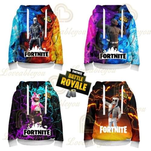 Fortnite 8 To 19 Years Kids Battle Royale Sweatshirt Cartoon Tops Teen Clothes Men Women Game Hero 3D Printed Hoodie Boys Girls