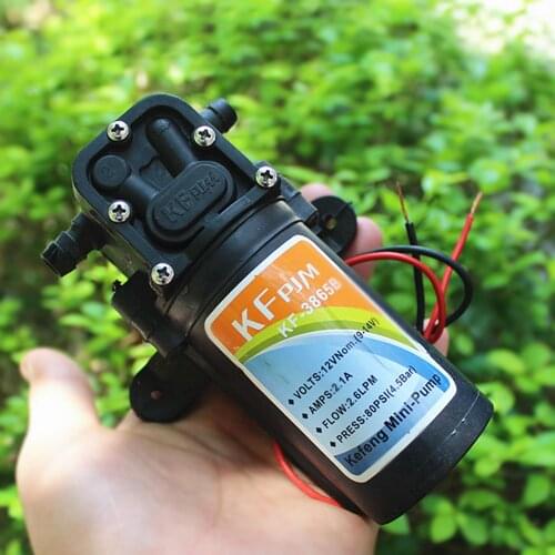 DC 12V 28W Water Pump Micro Electric Diaphragm Water Sprayer Car Wash Pump 2.6L/min High Pressure Agricultural Boat Pump 9V-14V