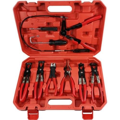 9pcs Automobiles Bending Type Tube Clamps Pliers Hose Vehicle Car Repair Tools Steel Auto/Car Repairs Hand