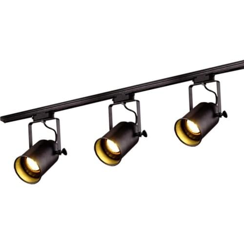 E27 Iron Art Telescopic Spotlight High Power Indoor Clothing Store Led Bar Retro Industrial Living Room Hotel Track Ceiling Lamp