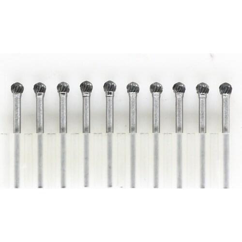 10 / box. Head: 6mm. Shank Diameter: 3mm. Carbide burrs, Carbide, Carbide rotary burrs, deburring tools. D6 * 6 * 43