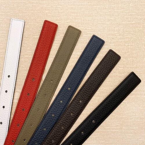 2020 WITHOUT BUCKLE 2.4 cm 24mm new design for men women belt quality cowskin genuine leather togo grain two sides free shipping