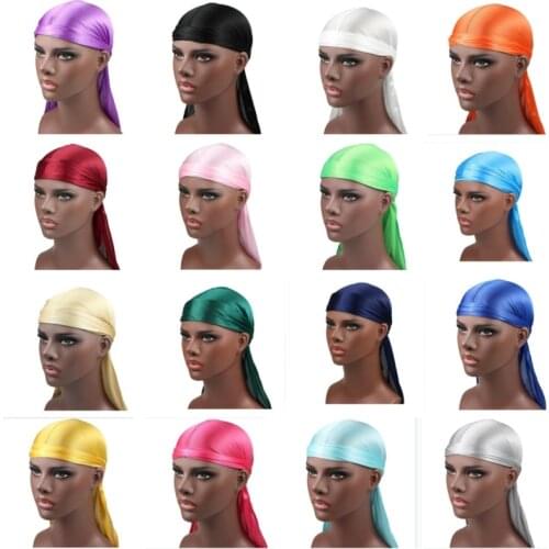 30pc/lot Mens Durag Satin Durags Bandana Turban Wigs Men Silky Headwear Pirate Hat hats Hair Accessories fashion caps