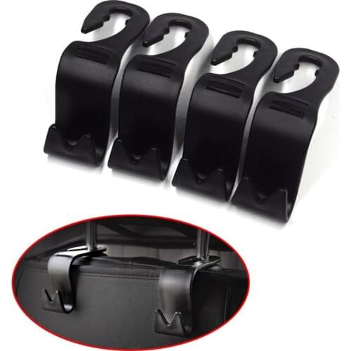 4Pack Car Vehicle Back Seat Headrest Organizer Hanger Storage Hook for Groceries Bag Handbag