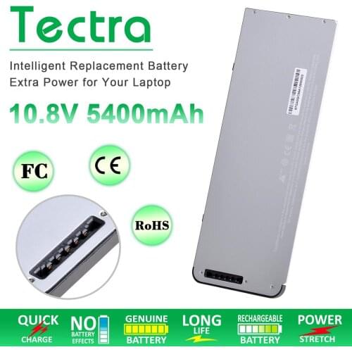 Tectra 5400mAh A1280 Laptop Battery for Apple MacBook 13" A1278 (2008 Version) MB466LL/A MB466 MB771LLA MB771 A1280