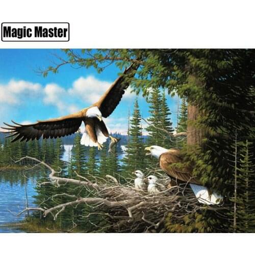 NEW 5D DIY Diamond Painting "Hunting Eagle Homing" Diamond Embroidery Cross Stitch Needlework Full Drill Home Decoration