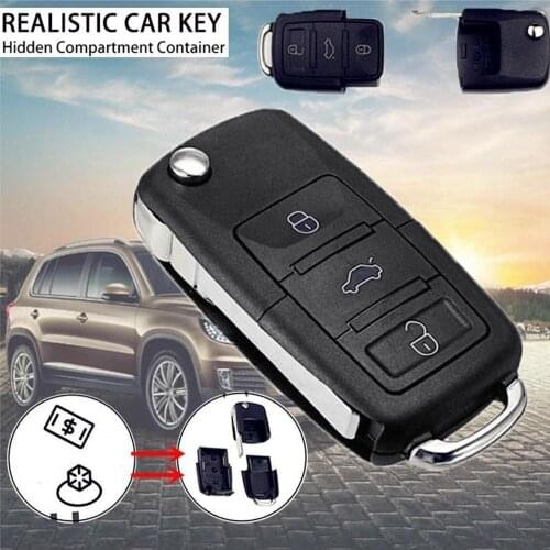 Car Remote Key Flip Folding Key Shell Case For Compartment Keyring Stash B5 Hidden Shell Car Secret Remote Key B2J8