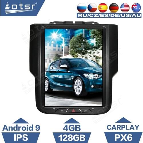 4+128G For Dodge Ram 1500 2014 - 2018 Android Car Multimedia Player PX6 Tesla style Radio GPS Navigation Stereo Headunit