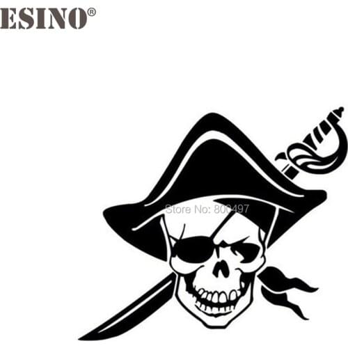Car Styling New Fashion Skull Pirate of The Caribbean Personalized Creative Reflective Stickers Car Whole Body Decal Vinyl