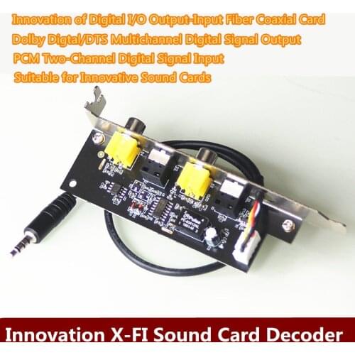 Innovation X-FI Optical fiber coaxial DTS multichannel Digital Sound Card Decoder SB0460 and AUDIGY 7.1 subcards