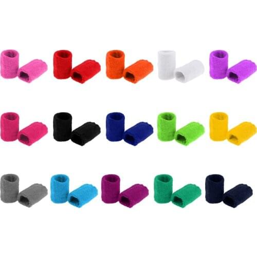 2Pcs Sports Basketball Unisex Cotton Sweat Band Sweatband Wristband Wrist Band Soft and Comfortable 8 x 7cm Dropshipping