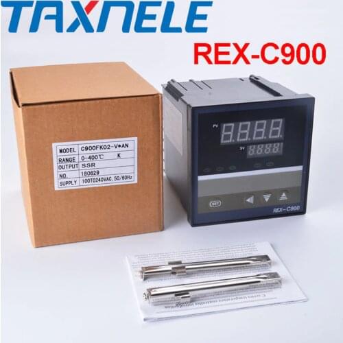 220V Oven Temperature Controller REX-C900 C900 Thermocouple PT100,K Universal Input Relay Output SSR output 96*96mm Thermostat