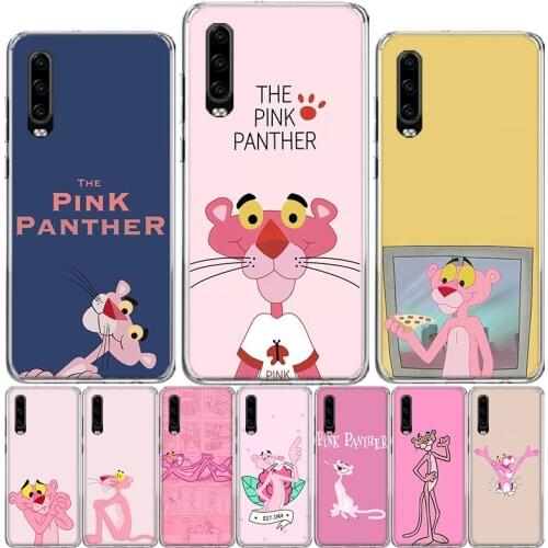 Korea Pink Panther cartoon Phone Case For Huawei P40 P30 P20 P10 Mate 10 20 30 Lite Pro P Smart Z Plus 2019 Cover Shell Coque