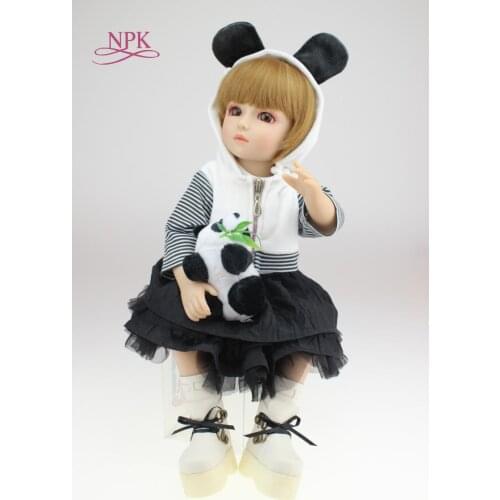 NPK 18'' 45CM American Sweet Girl Doll Reborn Baby Dolls Full Handmade Full Vinyl Baby Toys Best Girls Gift DIY Bjd Dolls