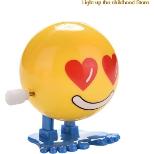 Hot Spring Baby Toys Friendly Environmental Materials Colorful Funny Face Somersault Running Clockwork Wind up Toy