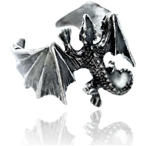 Wollet 2020 Jewelry Retro Personality men Ring Fashion Adjustable Luminous Lizard Ring Accessories Christmas Halloween Gifts