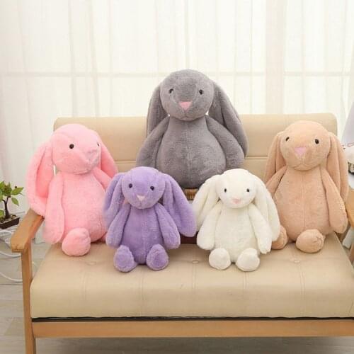 Soft Cartoon Plush Rabbit Doll Animal Cartoon Pillow for Kids Toys, Festival Birthday Gift, Baby Stroller Sleeping Partners