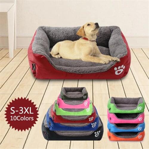 Soft Fleece Dog Cat Pet Beds Cotton Teddy Bed House Fall Winter Warm Dog Kennel Small Medium Pet Dog Beds House Pet Supplies