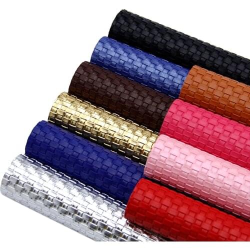Bump Texture Faux Leather Sheets Metallic Solid Color Braid Synthetic Leather Fabric 20x33cm for DIY Earrings Hair Bows Crafts