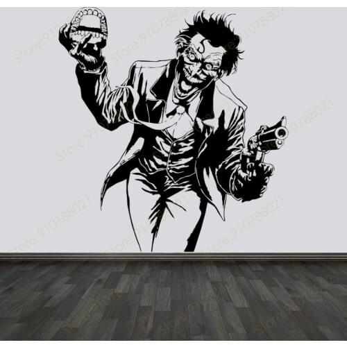 Wall Sticker Joker Hero Movie Comics Wall Decals Vinyl Home Decor for Boys Teens Room Bedroom Nursery Decoration Wallpaper S359
