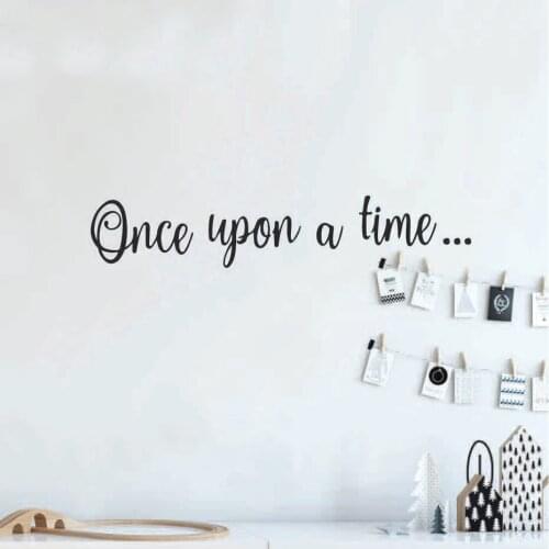 WJWY Once Upon A Time Wall Sticker Children Kids Room Bedroom Wall Art Decals Home Decoration Murals Vinyl Nursery Wall Decor