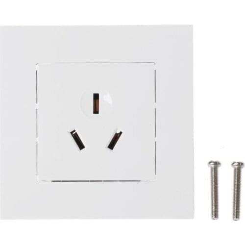 Wall Socket 86 Type 16A Power Outlet With 3 Holes White PC Panel For Air Conditioner Water Heater 85DA