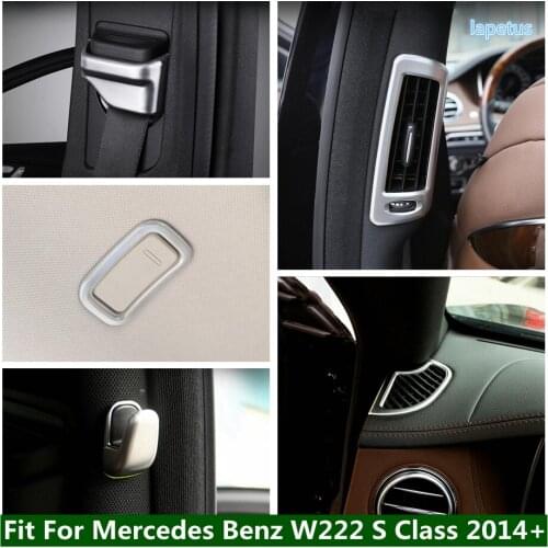 Window Pillar B & Rear Roof Hook / Safety Belt Buckle / Air AC Vent Cover Trim Fit For Mercedes Benz W222 S Class 2014 - 2020