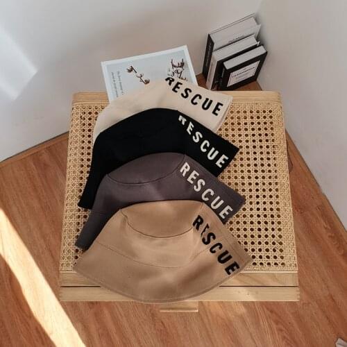 Japanese Unisex Street Letter Bucket Hats 2021 Women Vacation Sunshade Sunscreen Men Korean Outdoor Fisherman Hat Beach Cap