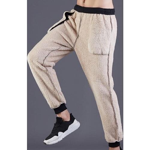 Terrific Straight Tight Winter Pants Winter Trousers Solid Color Padded