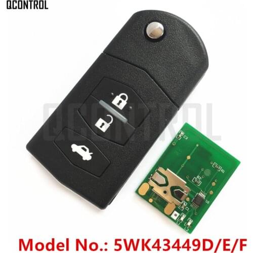 QCONTROL Car Remote Auto Key Fit for Mazda 5WK43449D 5WK43449E 5WK43449F 433MHz M2 Demio M3 Axela M5 Premacy M6 Atenza