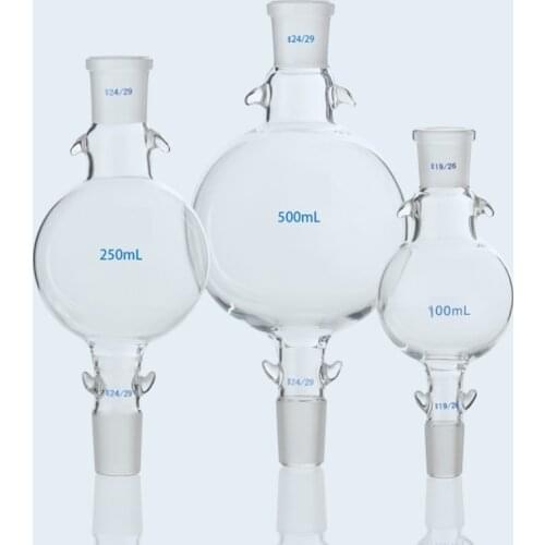 1pcs 50ml to 2000ml Lab Glass Chromatography Solvent Reservoir Cushion Ball Standard Joint chromatography column storage ball