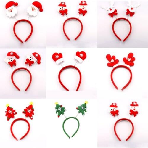 Wecute Christmas Headband for Baby and Adult Christmas Party Decoration Antlers Snowman Santa Claus Hair Accessories
