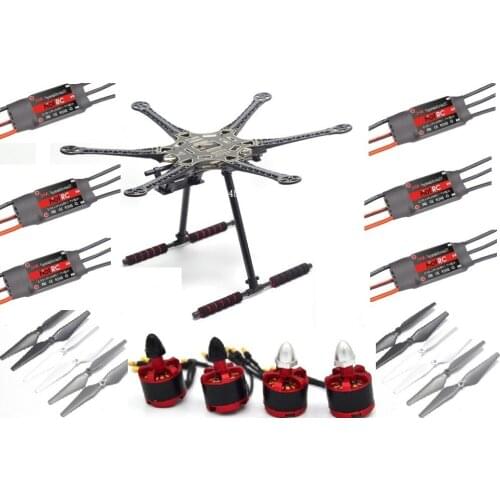 S550 Upgrade F550 Multirotor Hexacopter Frame Kit With Landing Gear 2212 920kv Motor 30A ESC 9450 Prop