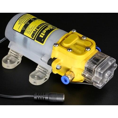 High Pressure Self Priming Sprayer Pump 60W Diaphragm Water Pump 12V + AC Converter EU Plug