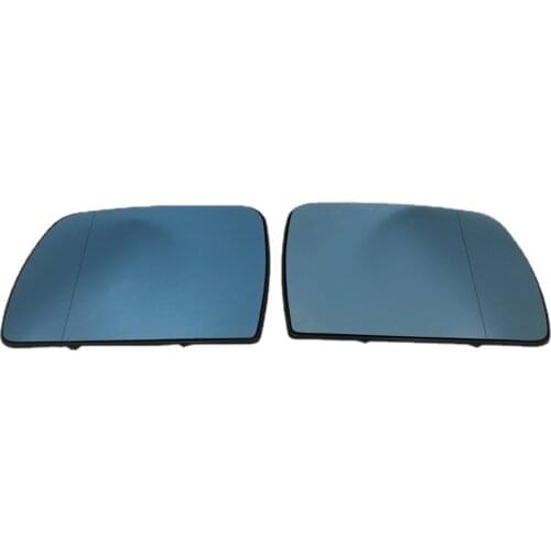 Cafoucs Blue Wide Angle Rear View Heated Wing Mirror Glass For BMW X5 E53 2000-2006