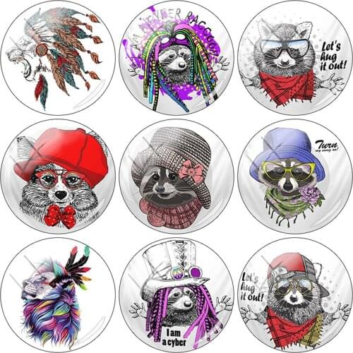 TAFREE NEW Cute Carton hedgehog lion zebra bear 12/15//16/18//20//25 mm Glass Cabochon Dome Flat Back DIY Jewelry Making ZA37