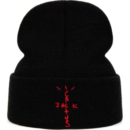 Jack cactus Beanie Travis Scott Cotton Embroidery Winter Hat Knitted Hat Skullies Beanies Hat Hip Hop Knit Caps