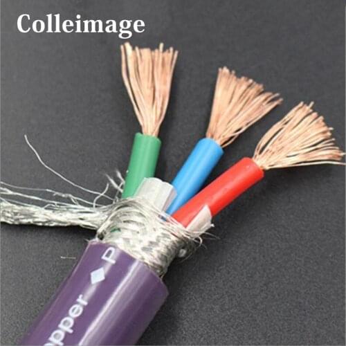 Colleimage Hifi Audio High Performance 6N OFC Copper 4.0MM Square SA-OF8N Power Cable16mm for DIY Audio AMP DVD VCD Power Cable
