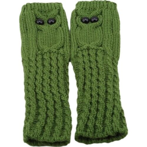 Women Gloves Hand Warmer Winter Gloves Women Arm Crochet Knitting Faux Warm Fingerless Gloves Stylish