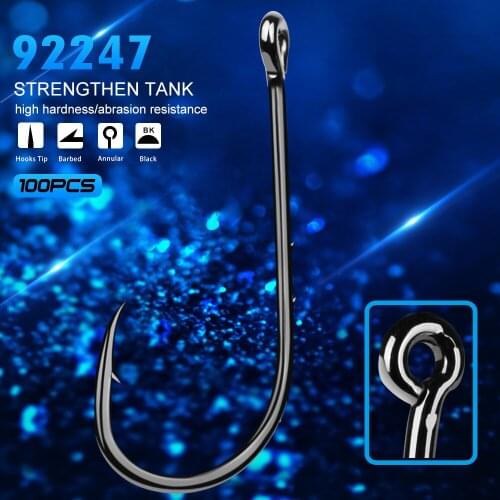 100PC High Carbon Steel Barbed Fish Hook Baitholder Fishing Hooks Worm Pond Fish Bait Holder for Jig Bait Lure Fish Pesca Tackle