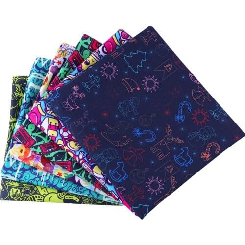 50*140CM Cartoons pattern Polyester cotton Fabric Patchwor Printed for Tissue Kids Home Textile for Sewing Doll Dress Curtain