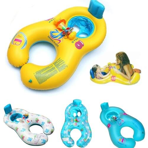 Accessories Inflatable Wheels Swimtrainer Circles Mother Child Inflatable Ring Swimming Circle Baby Float Double Swimming Pool