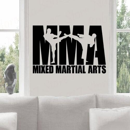 MMA Club Sticker Boxer Kickboxing Car Decal Free Combat Vinyl Striker Wall Decor Mixed Martial Arts Club Decals PW397