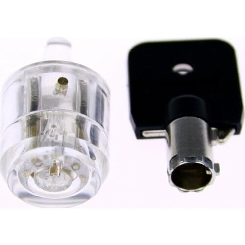 Free Shipping Locksmith 7 Pin Transparent Tubular Lock for Practice,Professional Locksmith Traning Set Picking