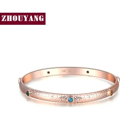 Bangle For Women Simple Style Made with Genuine Austrian Crystals 3 Color Fashion Jewelry Party Gift B031 B032 B034 ZHOUYANG