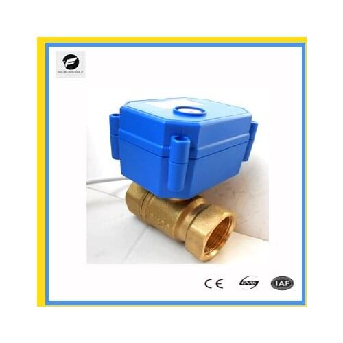 CXW15N 2way Brass CR02 DN20 ,3/4 inch NPT thread end motor ball valve for automatic control flow equipment