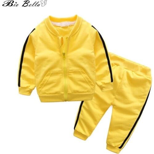 Kids Sports Suit 2pcs Clothes Set Spring Autumn Striped Baby Sets For Boys Girls Cotton Children Outfits Full Sleeve Tracksuit