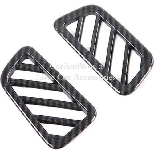 For KIA Optima K5 2020 2021 ABS Carbon Fiber Front Side Air Condition Outlet Trims AC Vent Frame Panel Car Interior Accessories